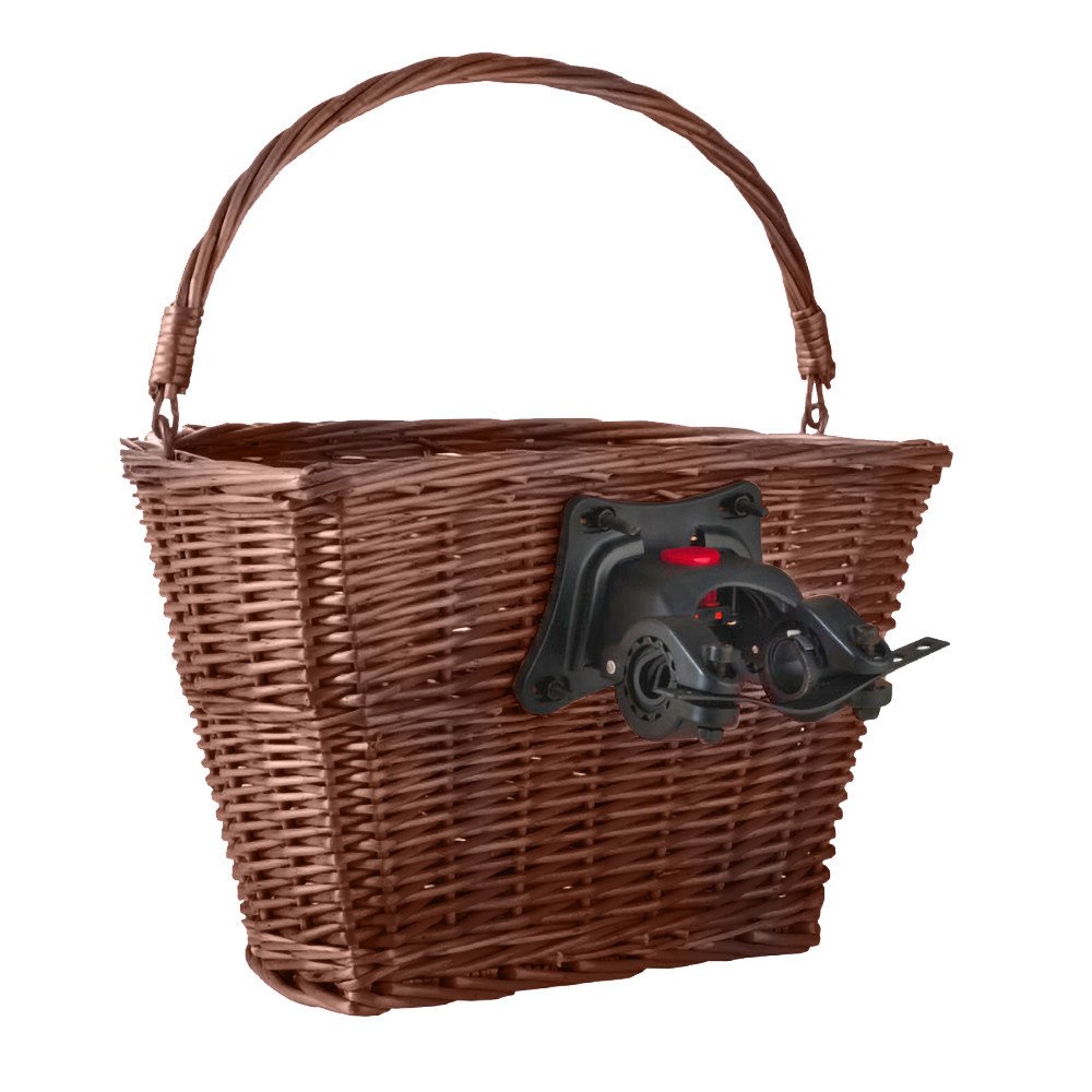 Easy Front basket WICKER WITH HANDLE - brown