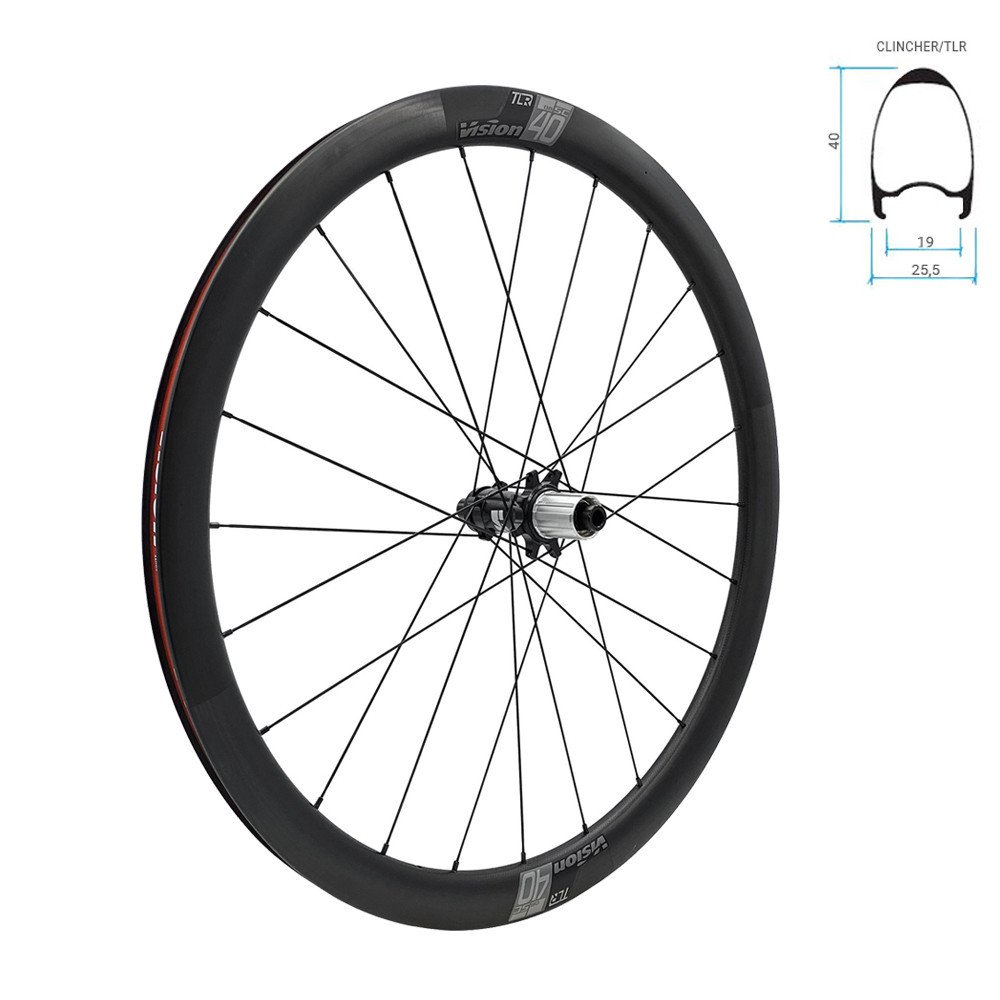 Vision Coppia ruote SC 40 DISC BRAKE - Copertoncino tubeless ready Center Lock, corpetto SH 11v B2