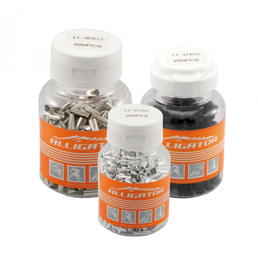 Alligator Capiguaina freno - argento, confezione 100 pezzi