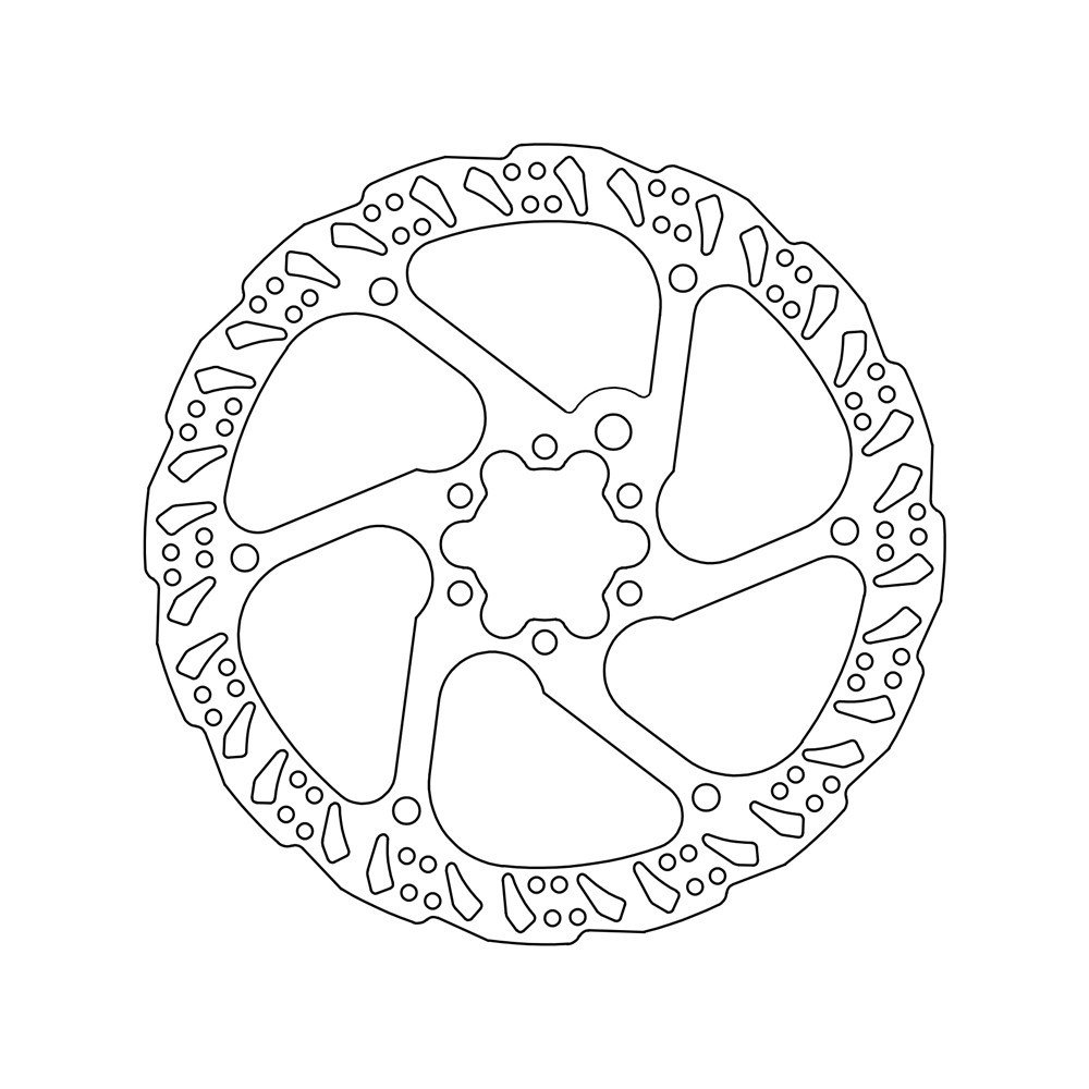 Ferodo Bici Disc rotor 6 bolts OFF-ROAD THICKNESS 2 MM - 180 mm, silver & black