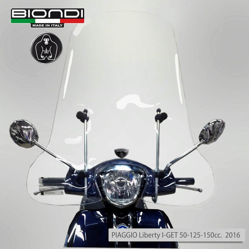 BIONDI KIT SCHERMO+ATTACCHI PIAGGIOLIBERTY 50/125/150/200 04-16
