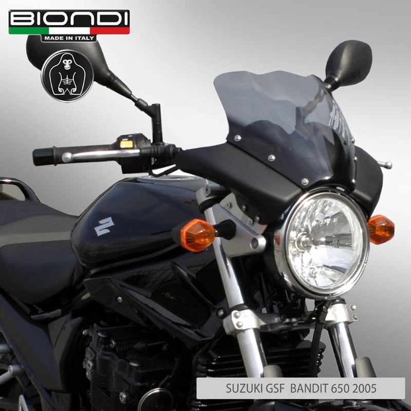 BIONDI CUPOLINO MOTO MOD.METAL DARKFIANCHI ALLUMINIO NERO