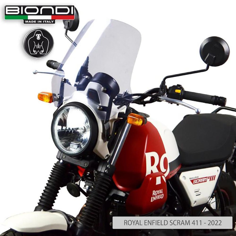 BIONDI CUPOLINO ROYAL ENFIELD SCRAM411 22- TOURING TRASPARENTE