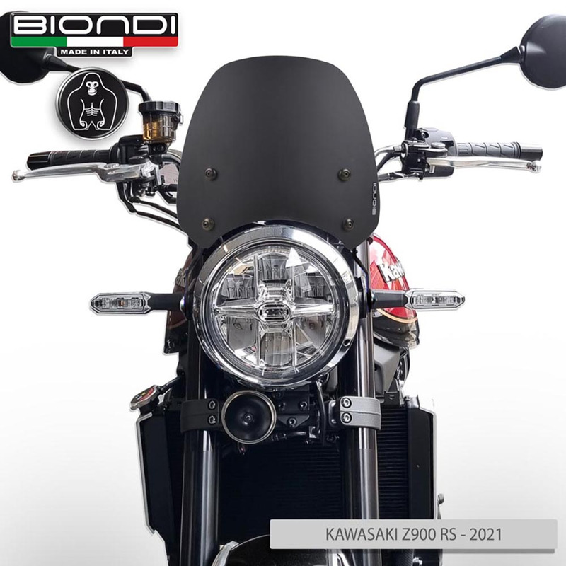 BIONDI WINDSHIELD KAWASAKI Z900 RS18- NERO SATIN - SPORT