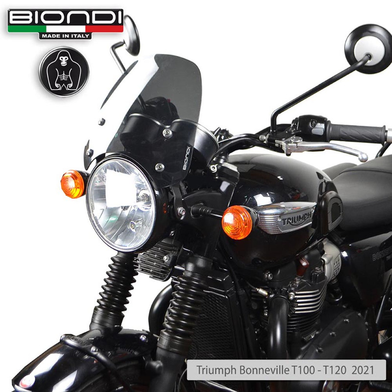 BIONDI CUPOLINO TRIUMPH BONNEVILLE T100/T120 21-  SPORT FUME\' SCURO