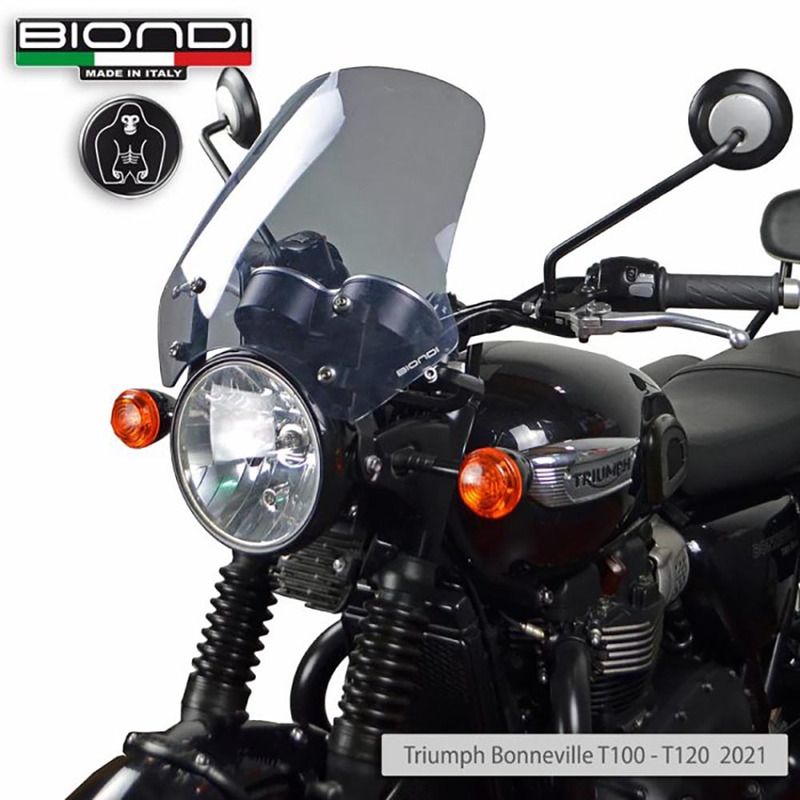 BIONDI CUPOLINO TRIUMPH BONNEVILLE T100/T120 21-TOURING FUME CHIARO