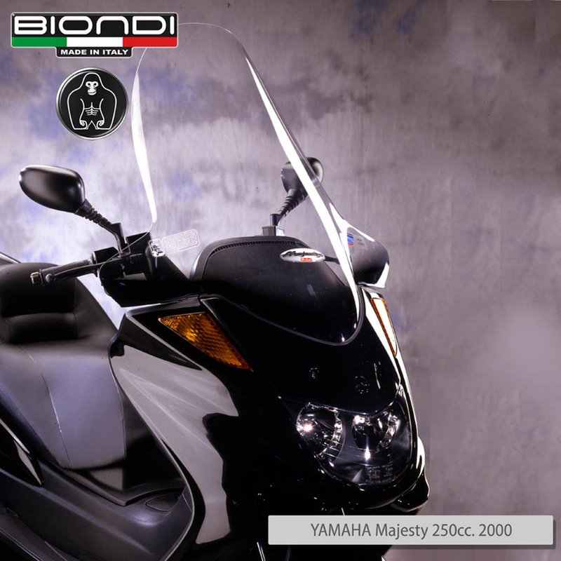 BIONDI PARABREZZA CLUB YAMAHA MAJESTY250 00 USA ATTACCHI ORIGINALI