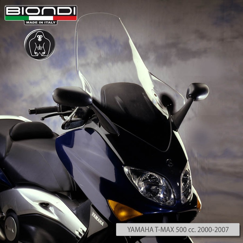 BIONDI PARABREZZA CLUB YAMAHA T-MAX500 00-07, ATTACCHI COMPRESI
