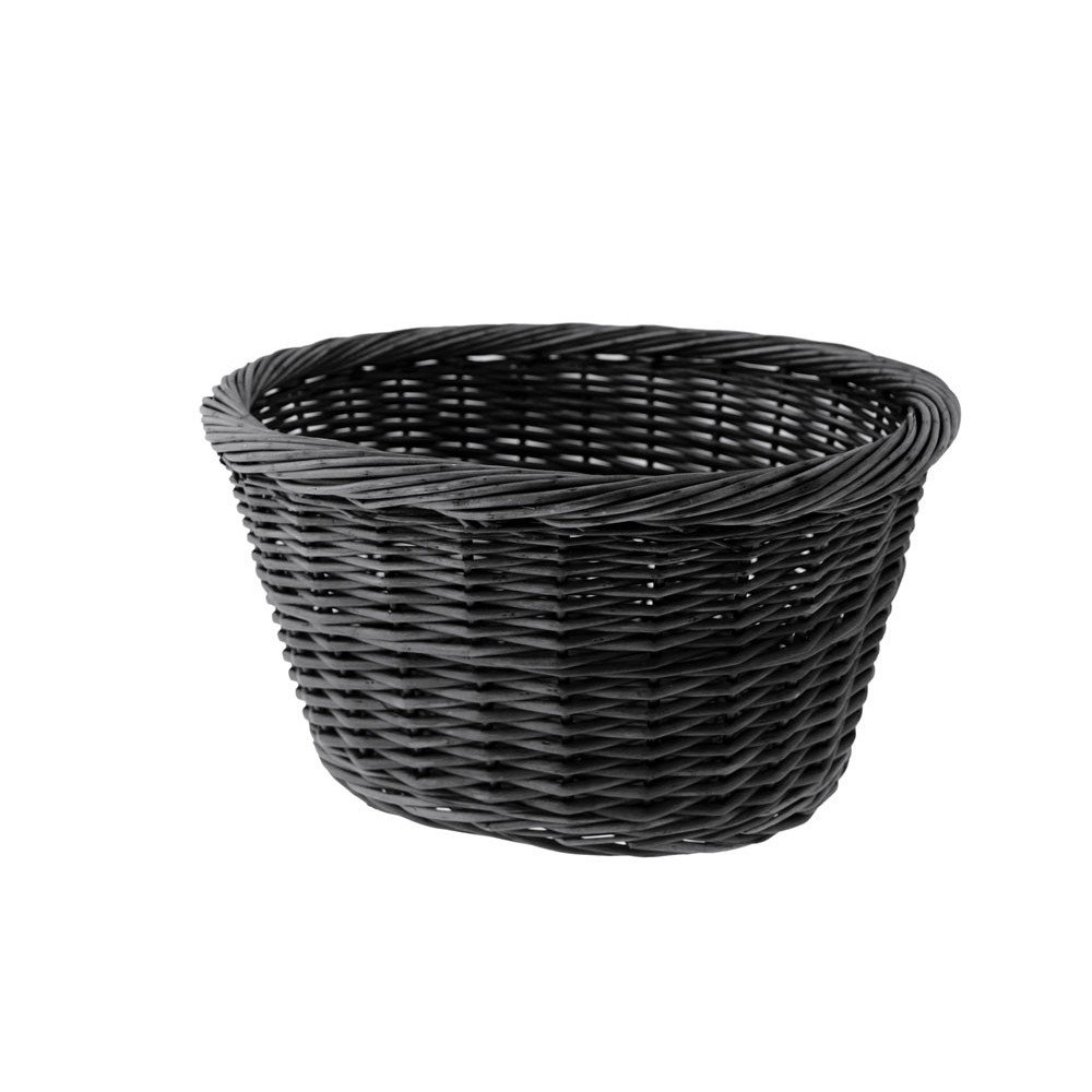 Front basket WICKER SMALL - black