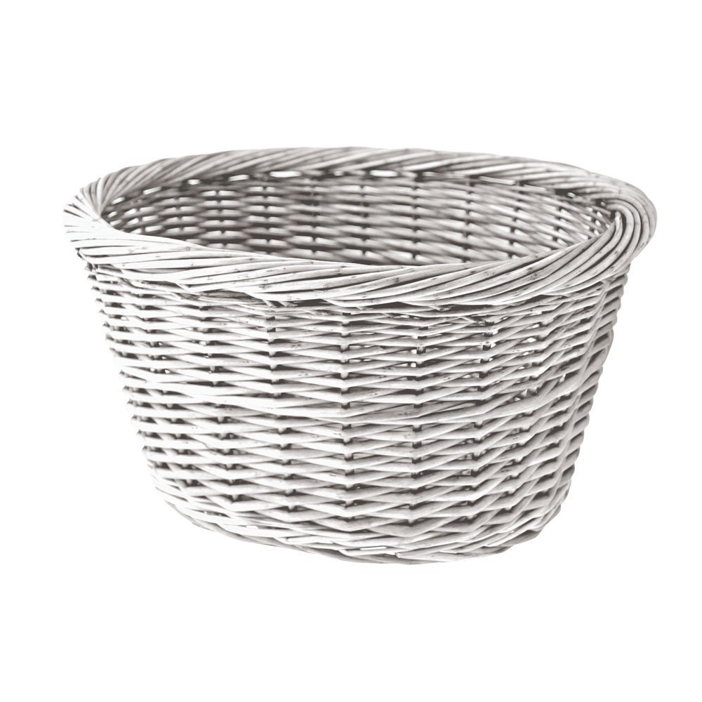 Front basket WICKER SMALL - white