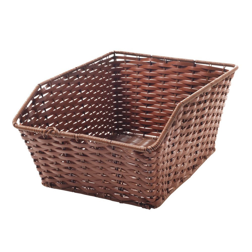 Rear basket WICKER SYNTHETIC RECTANGULAR - brown