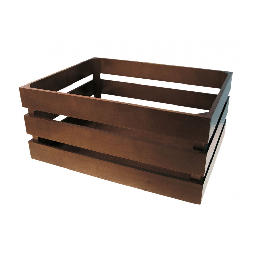 WOODEN CRATE - brown