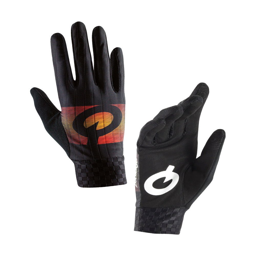 Gloves FADED LONG FINGERS - S, black orange
