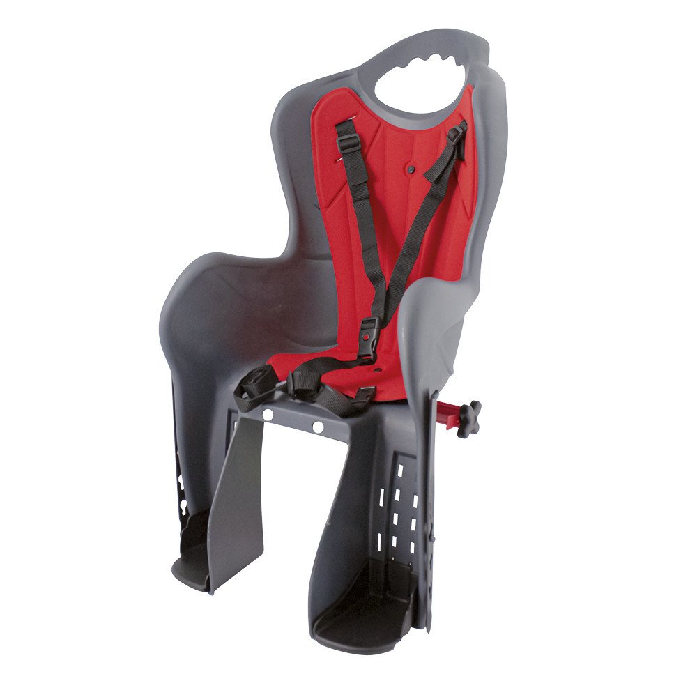 Rear child bike seat ELIBAS rack mount - anthracite red