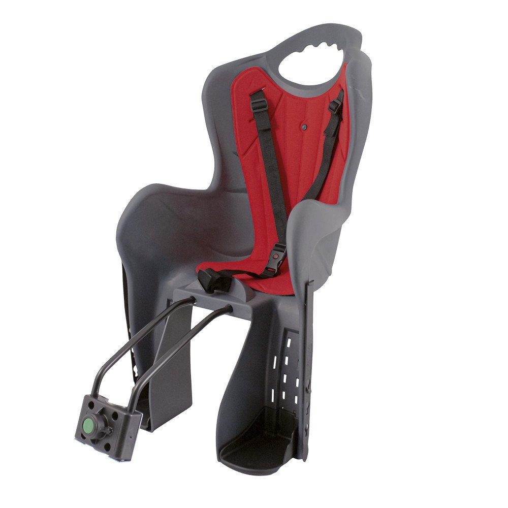 Rear child bike seat ELIBAS frame mount - anthracite red