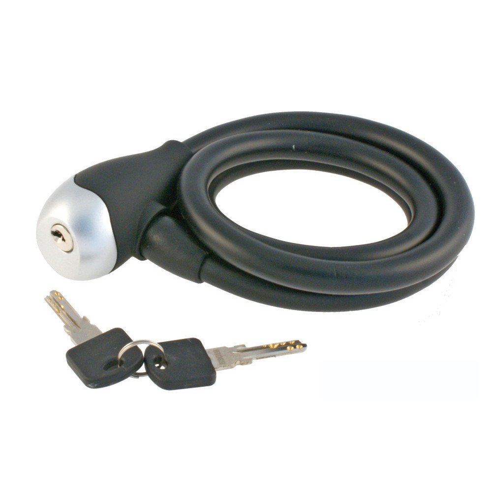 Spiral cable lock SILICON Ø 12 - black