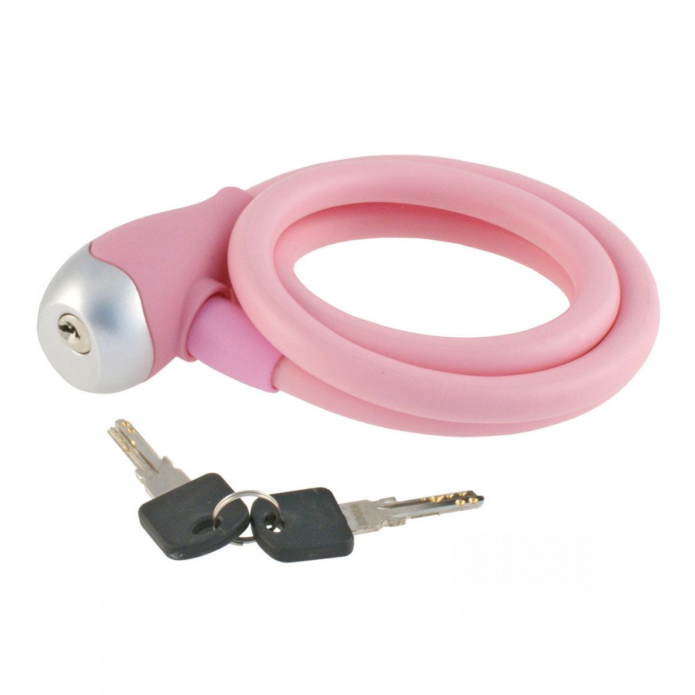 Spiral cable lock SILICON Ø 12 - pink