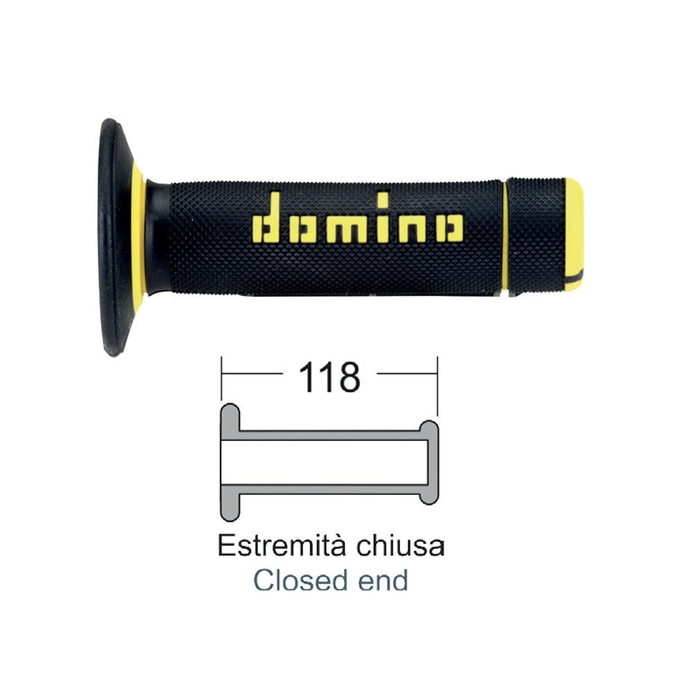 DOMINO Black/Yellow grips cross