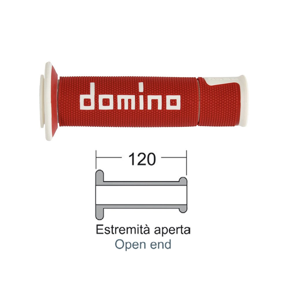 DOMINO Grips Road-Racing red/white