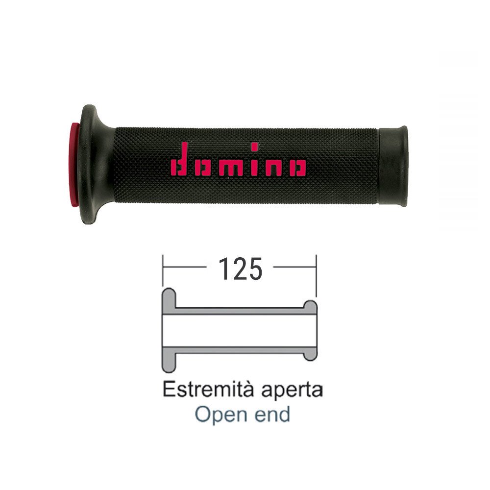 DOMINO Black/red road grips