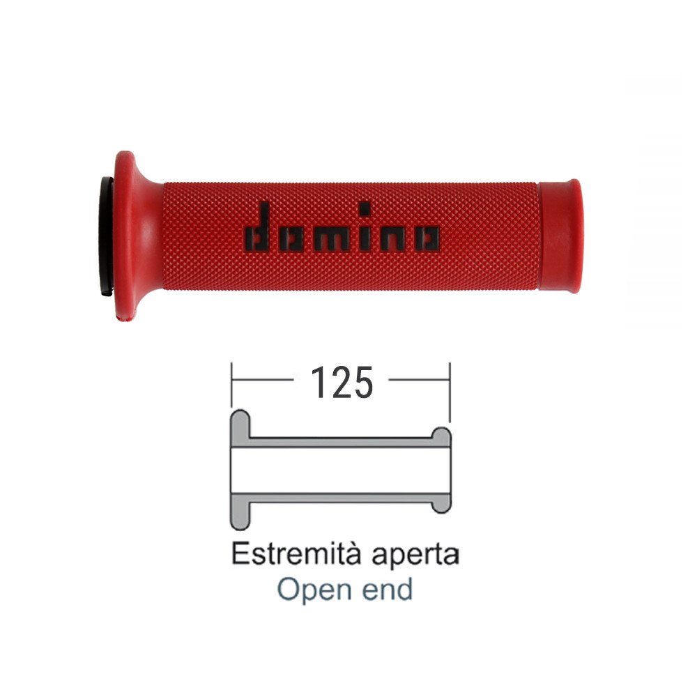 DOMINO Red/black road grips