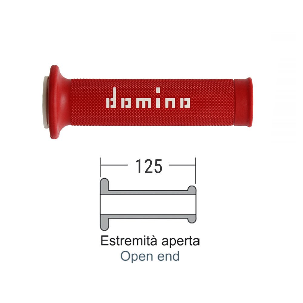 DOMINO White/red road grips