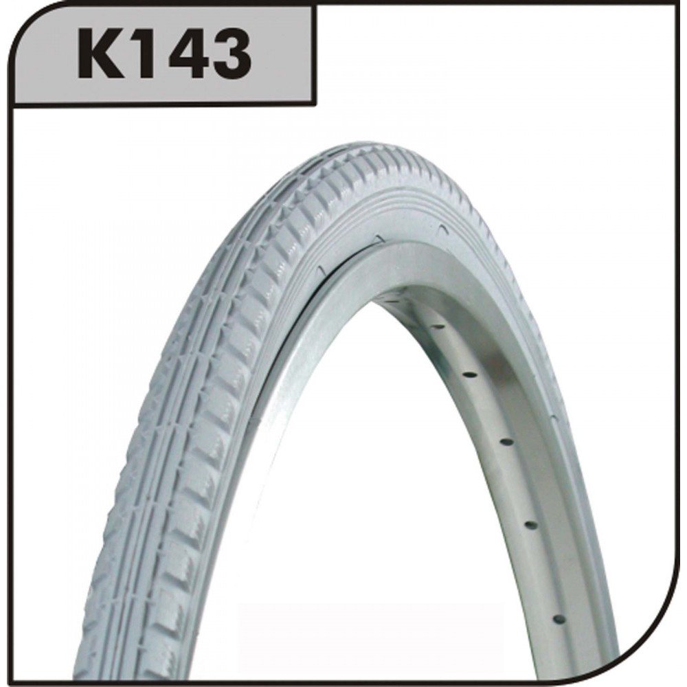 Copertone K143 - 24X1-3/8, grigio, rigido