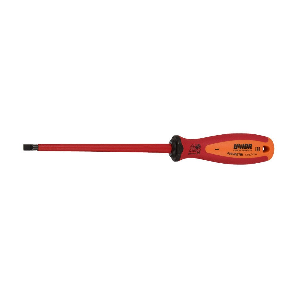 Flat-head screwdriver with insulated blade, VDE TBI 603VDETBI - 1.0 x 5.5 x 125 mm