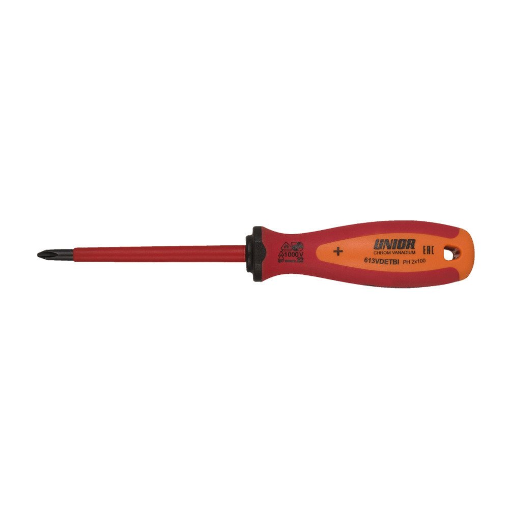 Crosstip (PH) screwdriver with insulated blade, VDE TBI 613VDETBI - PH2 x 100 mm