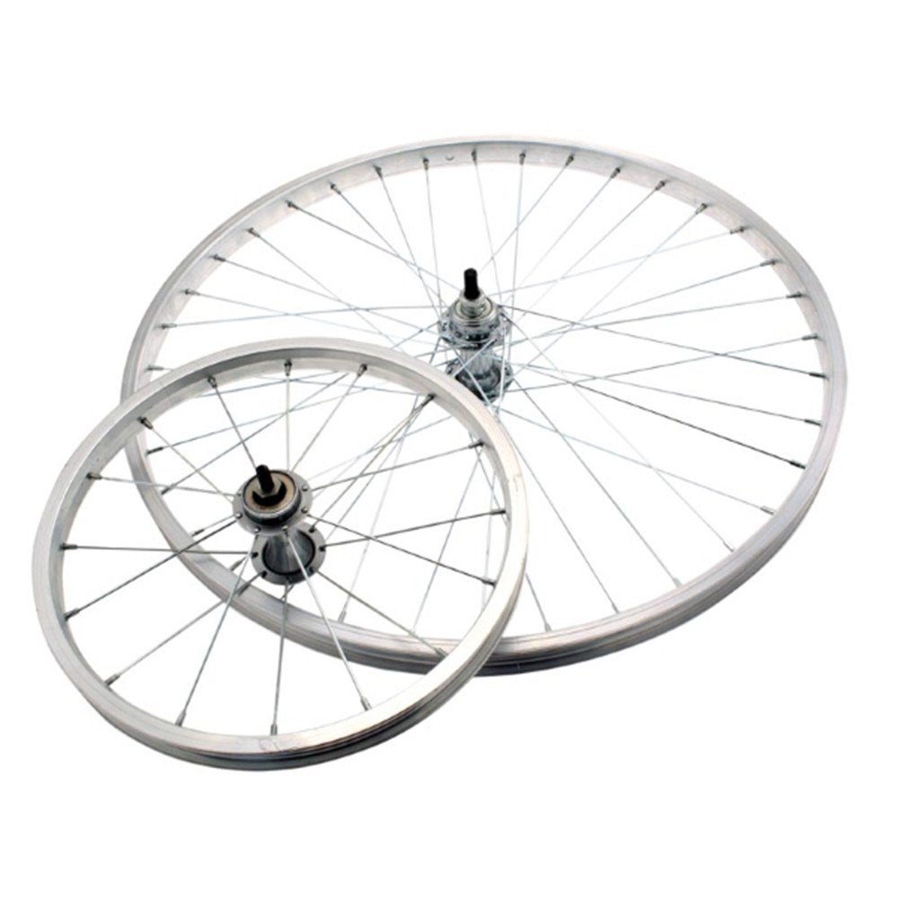 Rear wheel threaded MTB / TOURING 24x1,75 - Axle 3/8, cup and cone, steel hub 5/6s, aluminium rim