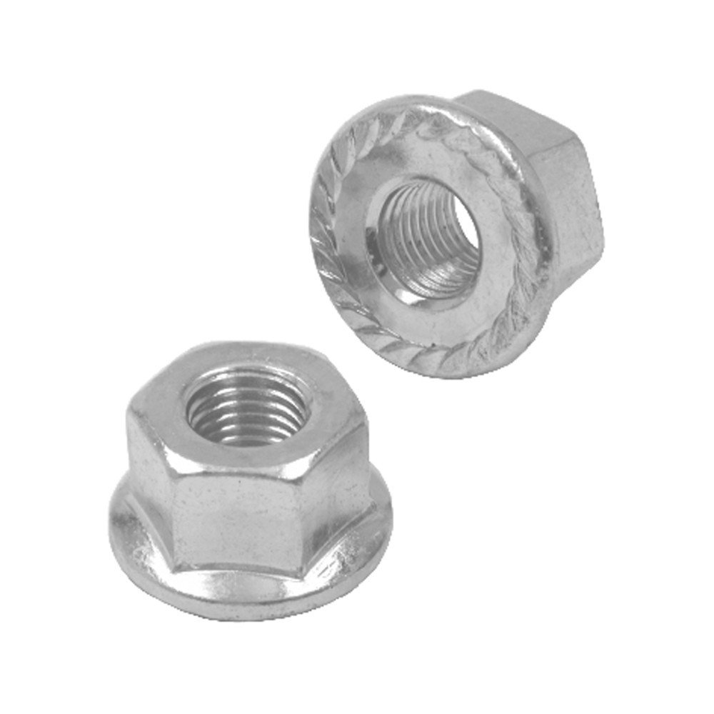 Rear flanged nut 3/8 zinc for rear hub axle - pack 10 pieces