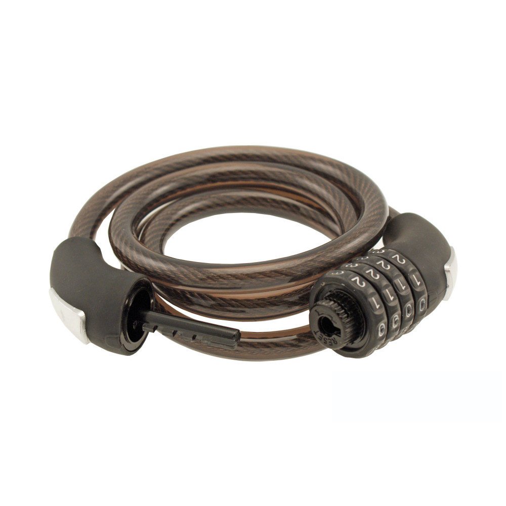 Spiral cable lock DIGITAL Ø 12 - 1500 mm, black