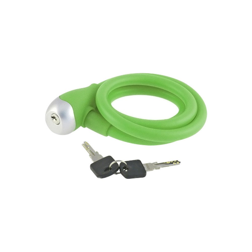 Spiral cable lock SILICON Ø 12 - green