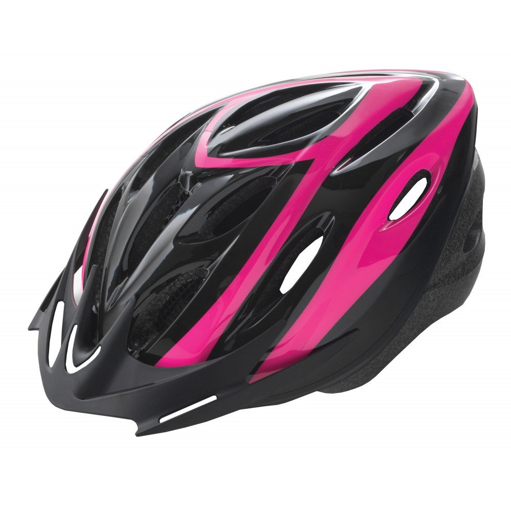 Helmet RIDER - L (58-61 cm), black pink