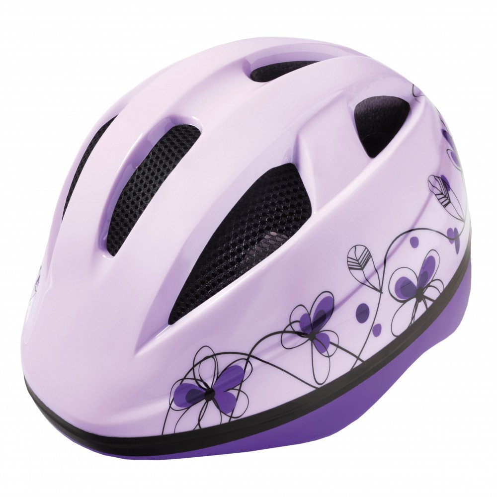 Helmet EARLY RIDER - XS (48-52 cm), Flowers, purple