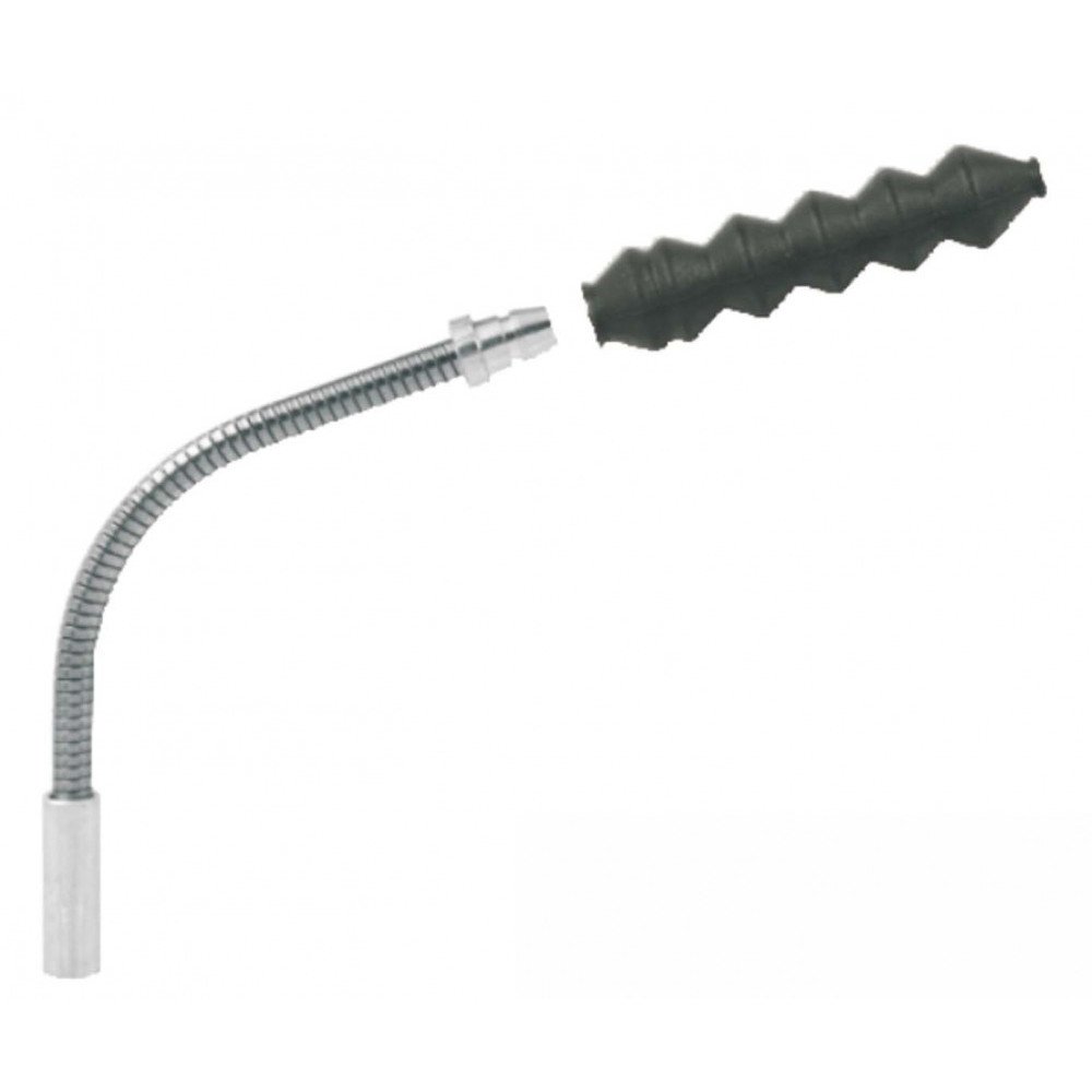 Flexible stainless guide pipe + rubber boot for V-brake