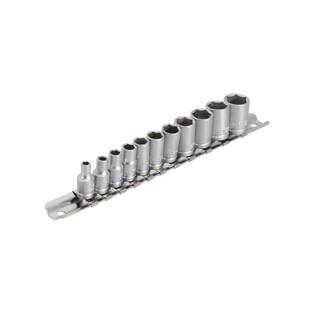 Socket set 1/4 188H6P11 on rail - 4-14 mm